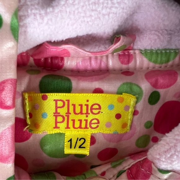 Pluie Pluie Girls Outerwear Pink Polka Dot Unlined
Raincoat Size 1/2 - Picture 6 of 9